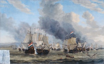 Reinier Nooms De zeeslag bij Livorno Batallas navales Pinturas al óleo